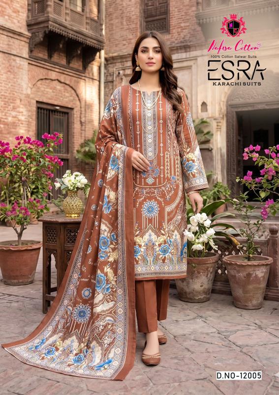 Nafisa cotton esra vol-12 karachi cotton dress materials wholesale